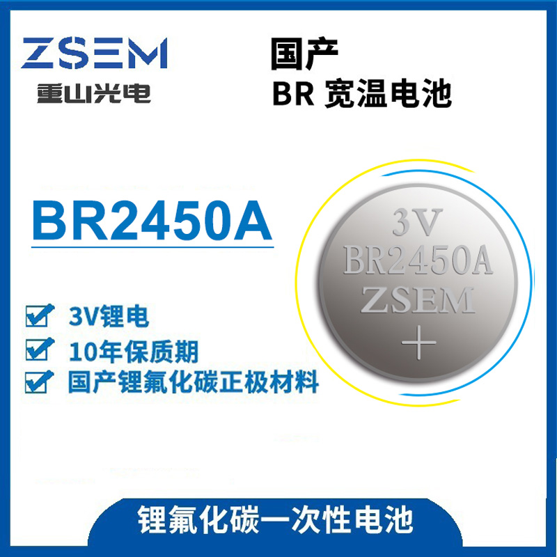 BR2450A智能仪表纽扣电池